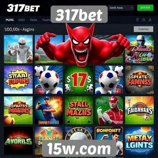 Variedade de jogos disponíveis na plataforma 317bet